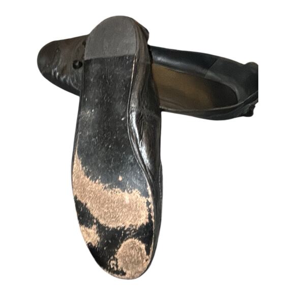 Balenciaga Black Leather Ballet Flats Size 9.5 - Picture 6 of 6